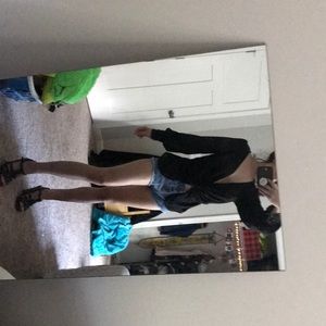 Sheer cute black long sleeve top